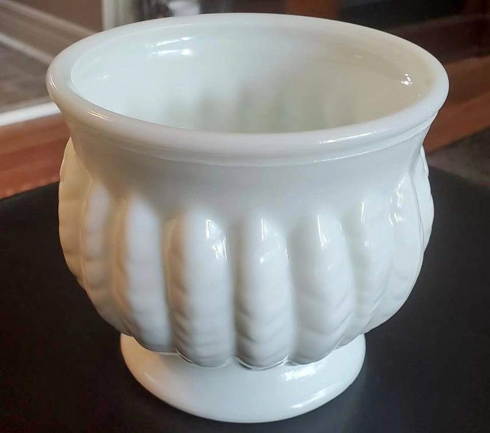 Vintage Milk Glass Planter or Vase