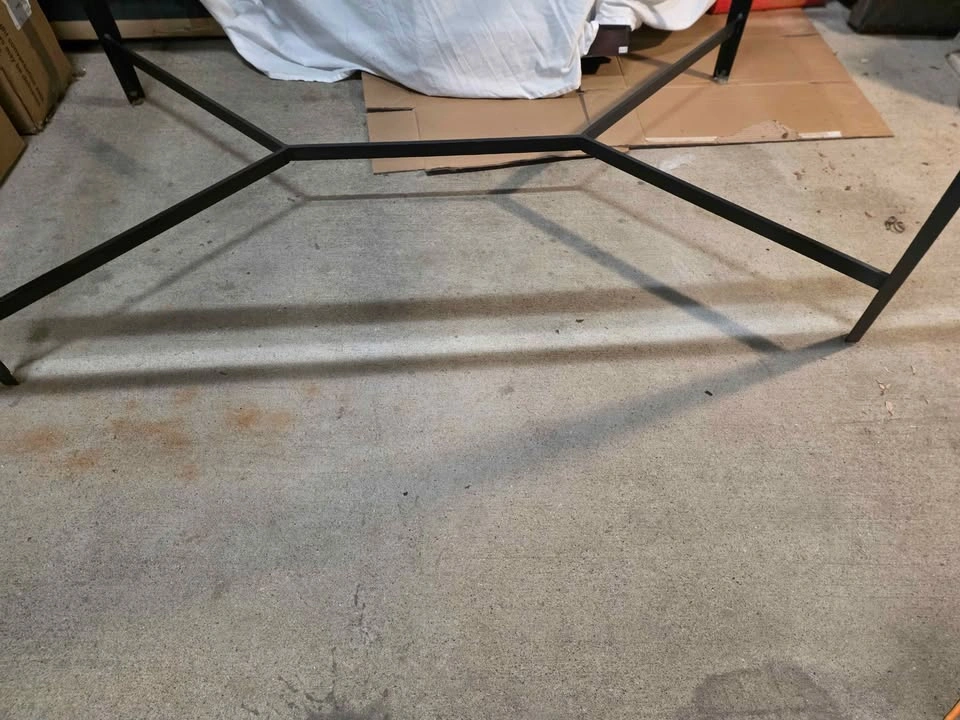 Dining Table w/ Metal Base, Glass Top - photo 4
