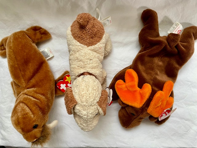Lot of 3 Vintage Retired Ty Beanie Babies