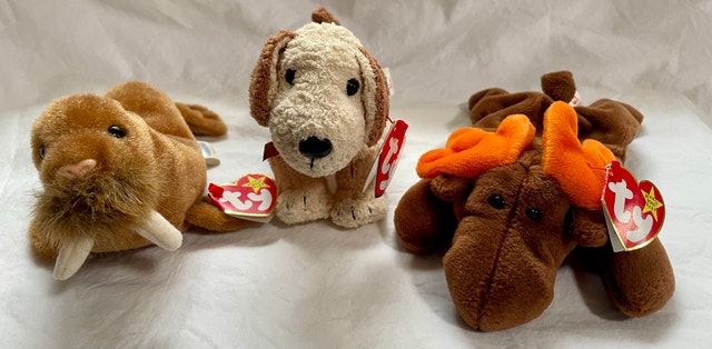 Lot of 3 Vintage Retired Ty Beanie Babies - photo 2