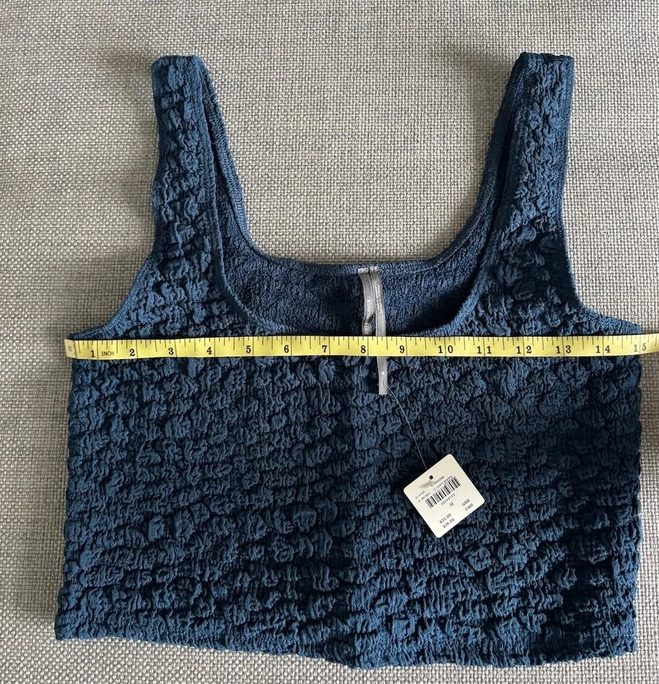 The Hannah Seamless Navy Textured Tank By Anthropologie ~ M ⚽️ - photo 3