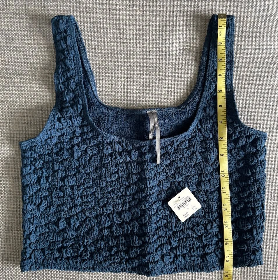The Hannah Seamless Navy Textured Tank By Anthropologie ~ M ⚽️ - photo 4