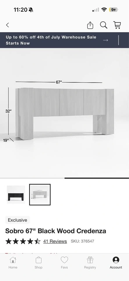 Crate and Barrel Media Stand / Credenza - photo 4