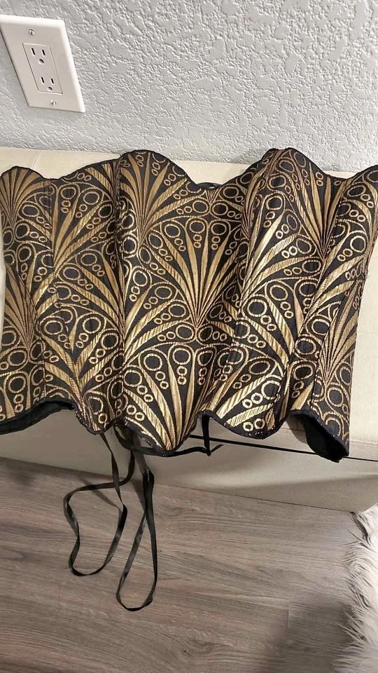 Gold and Black Art Deco Corset