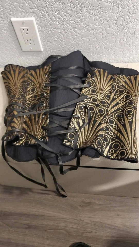 Gold and Black Art Deco Corset - photo 2