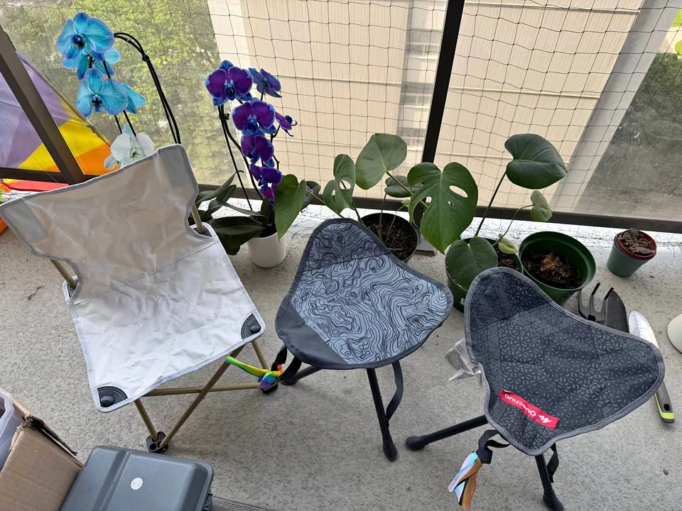 Quechua Portable Camping Stool and Chair Set of 3