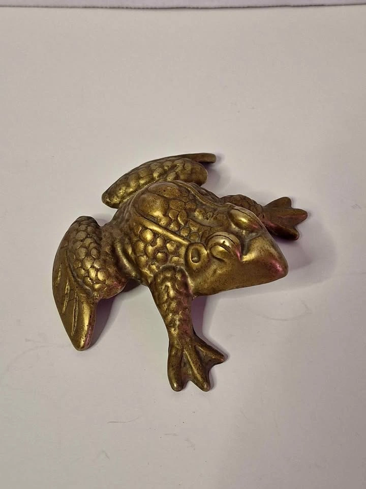 Vintage Brass Frog