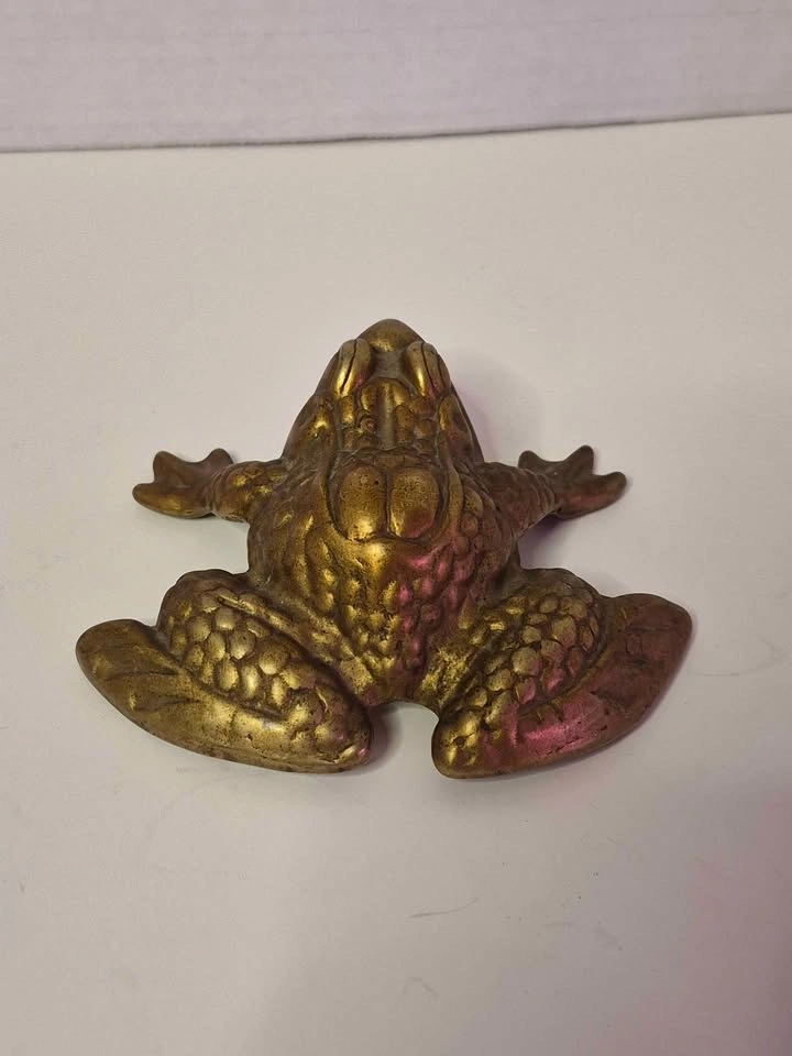 Vintage Brass Frog - photo 2