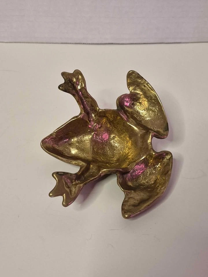 Vintage Brass Frog - photo 4
