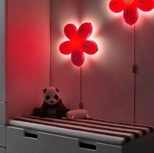 Pink Ikea flower lights
