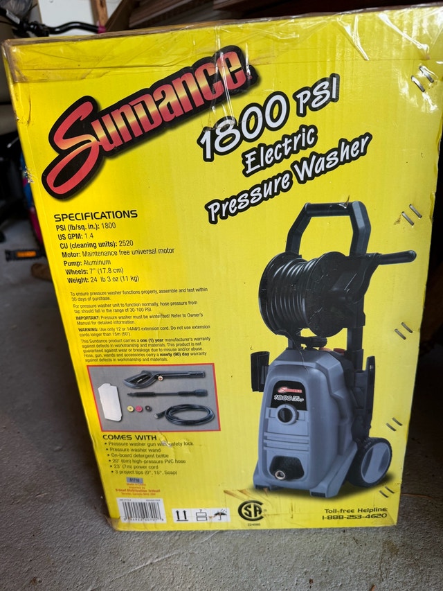 Sundance 1800 PSI Electric Pressure Washer BRAND NEW