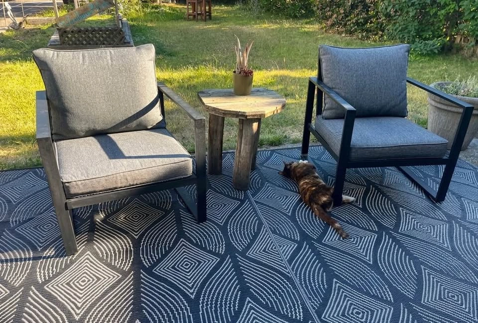 (can deliver) Hampton Bay Modern Patio Lounge Chairs (Set of 2) - photo 2