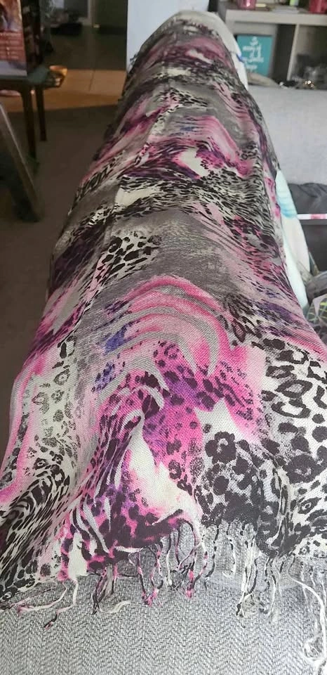 Pink and Purple Animal Print Scarf