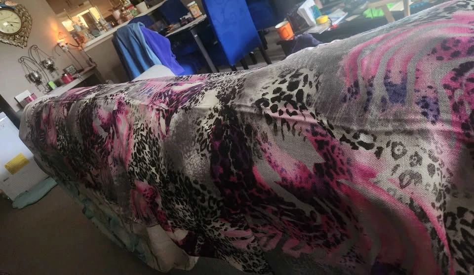 Pink and Purple Animal Print Scarf - photo 3