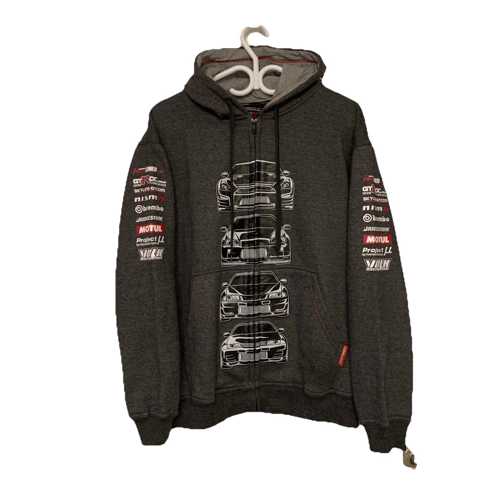 HardTuned Nissan Skyline GT-R Men's FullZip Hoodie Grey ⚽️ - photo 2