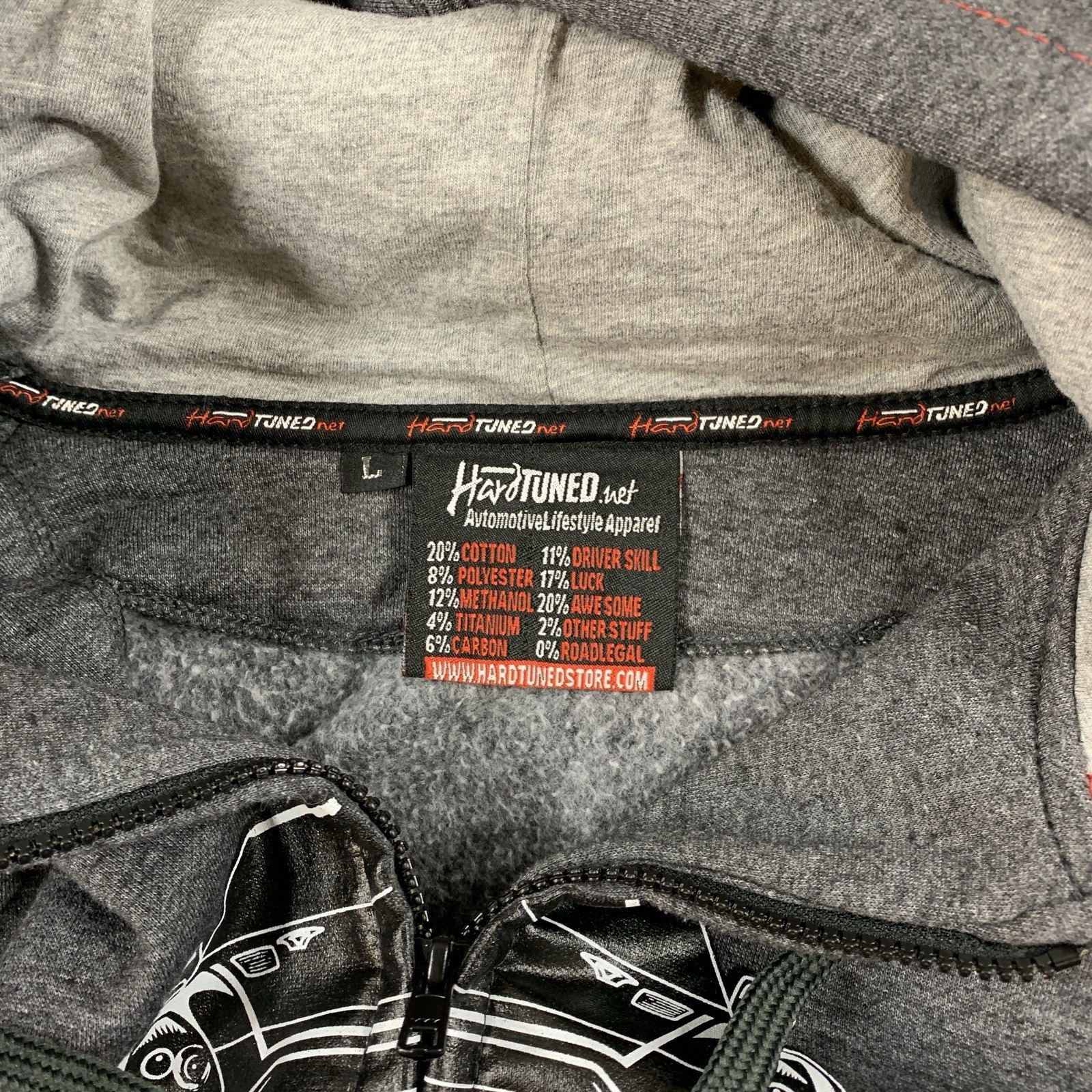 HardTuned Nissan Skyline GT-R Men's FullZip Hoodie Grey ⚽️ - photo 3