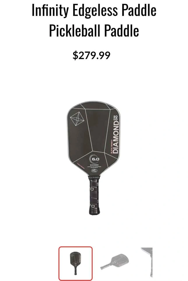 Six Zero Black Diamond RF Pickleball Paddle - photo 2