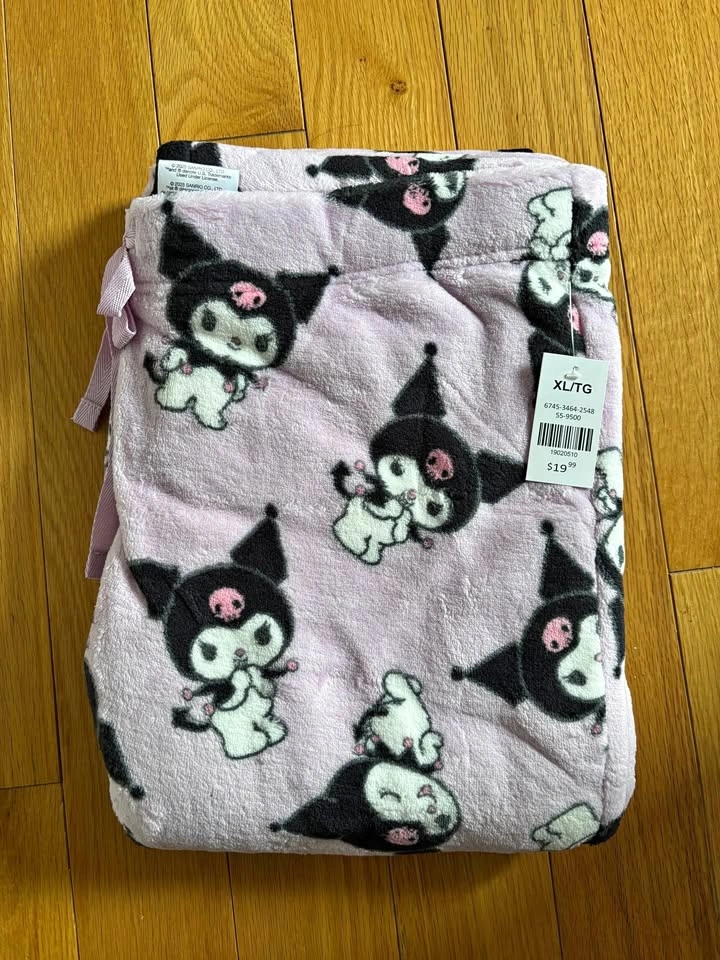 Sanrio Kuromi Plush Pajama Pants (Women’s XL)