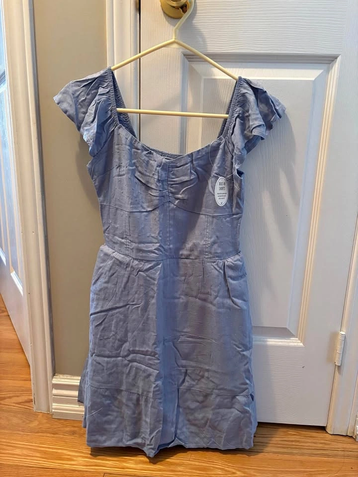 Hollister Blue Dress with Built-in Shorts (Women’s small)