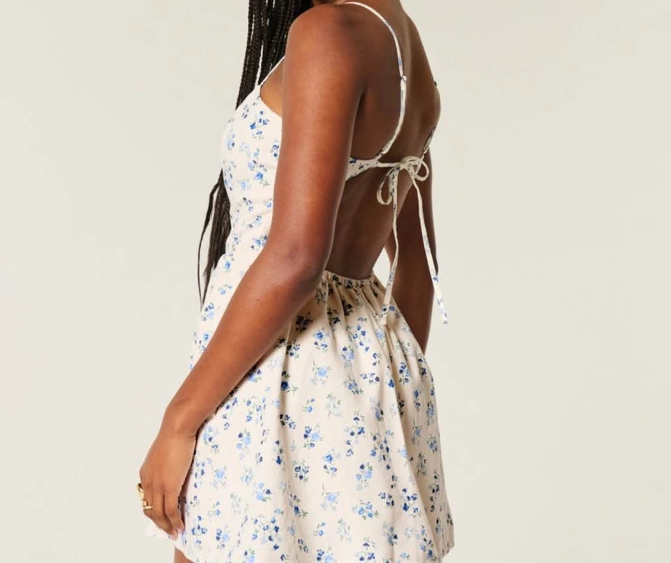 Hollister Floral Open Back Dress (Women’s Small) - photo 5