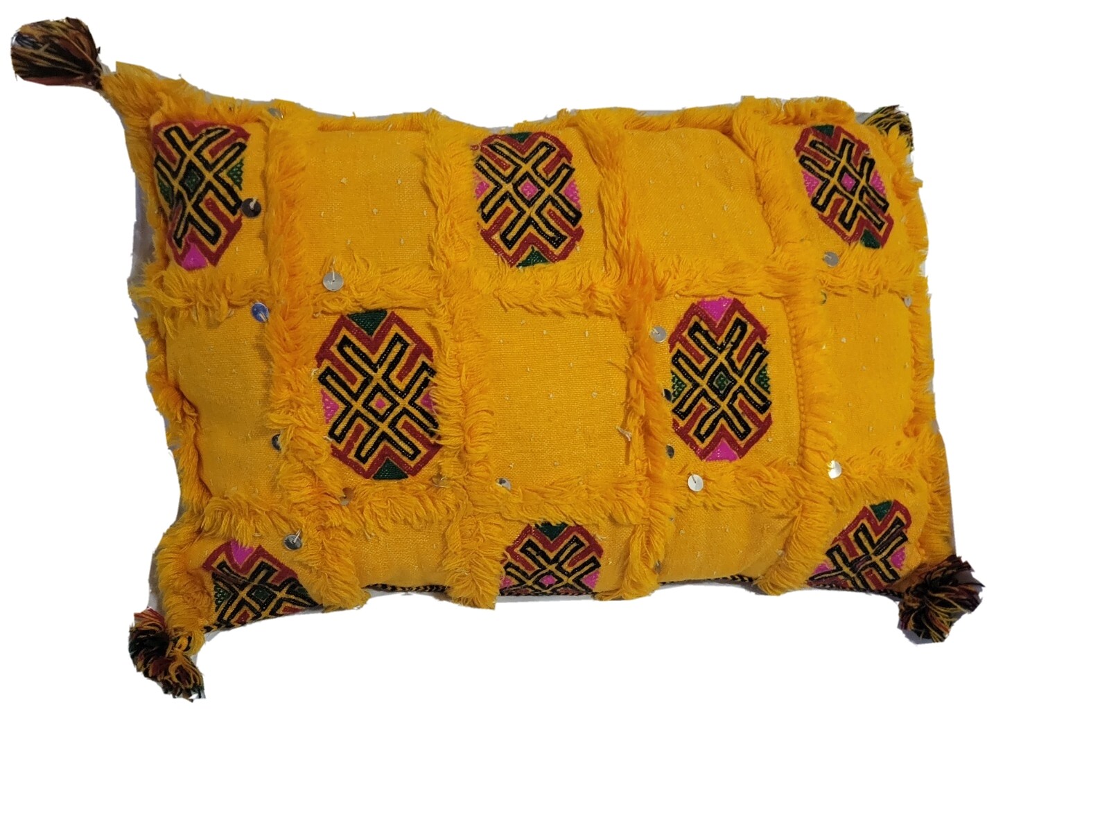 moroccan Orange handmade pillow