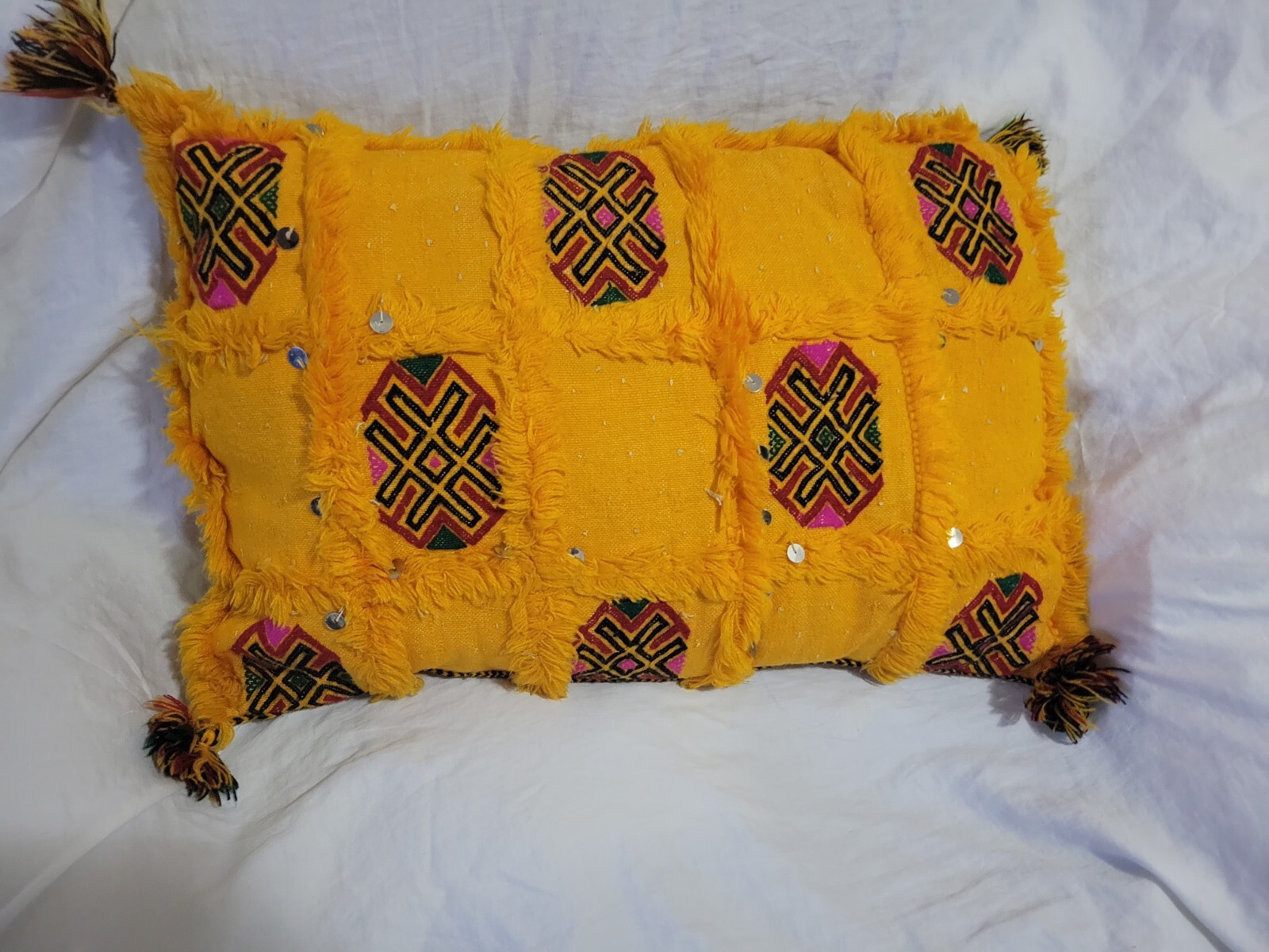 moroccan Orange handmade pillow - photo 2