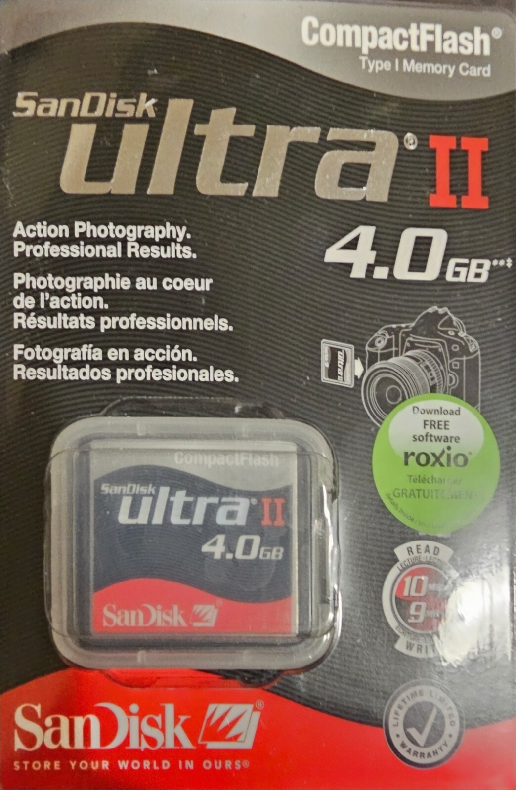 Sandisk 4GB Ultra II Compact Flash Memory Card (SDCFH-4096-901)