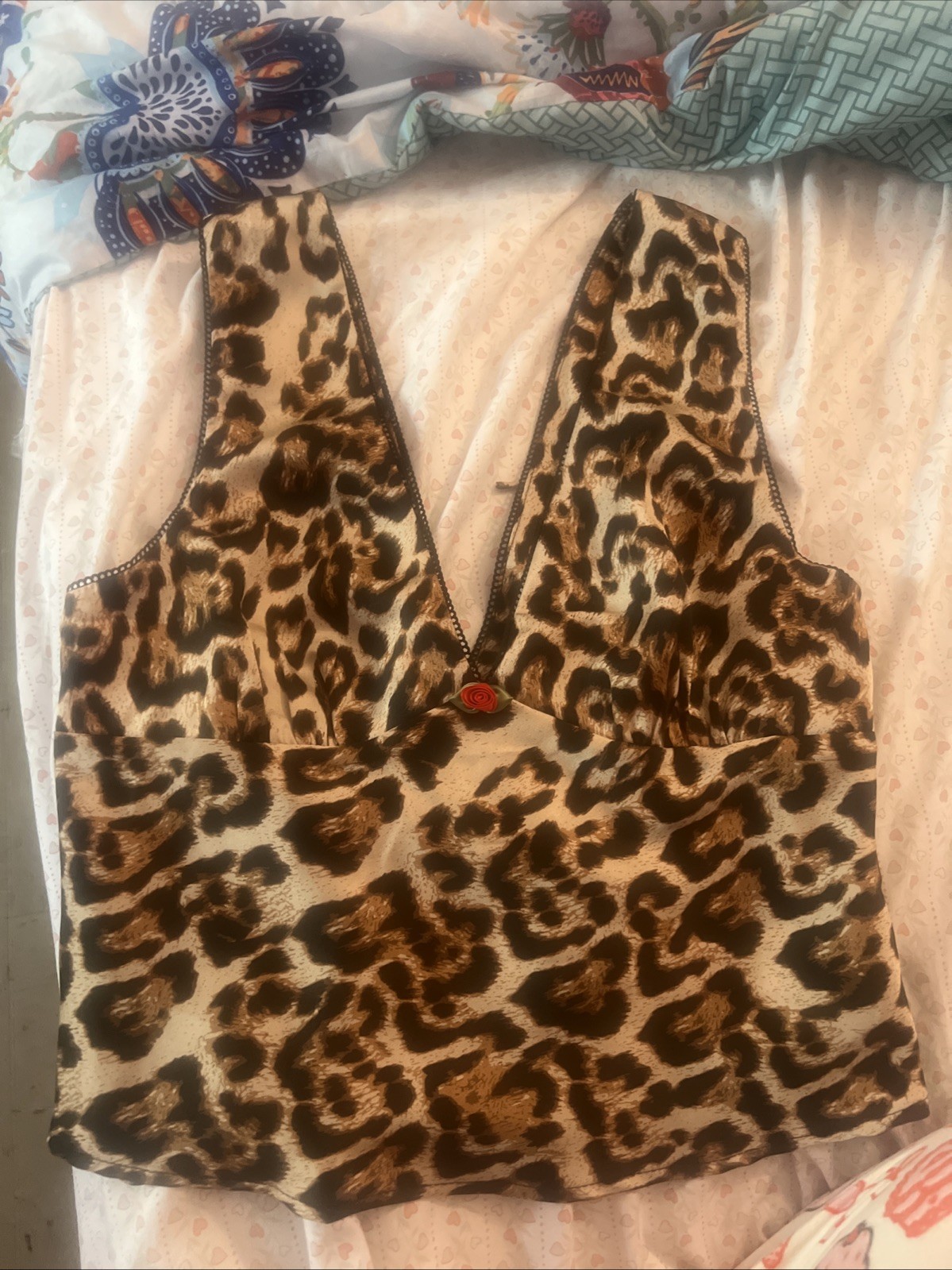 NIA Woman Leopard Shirt Size L Celia Tank