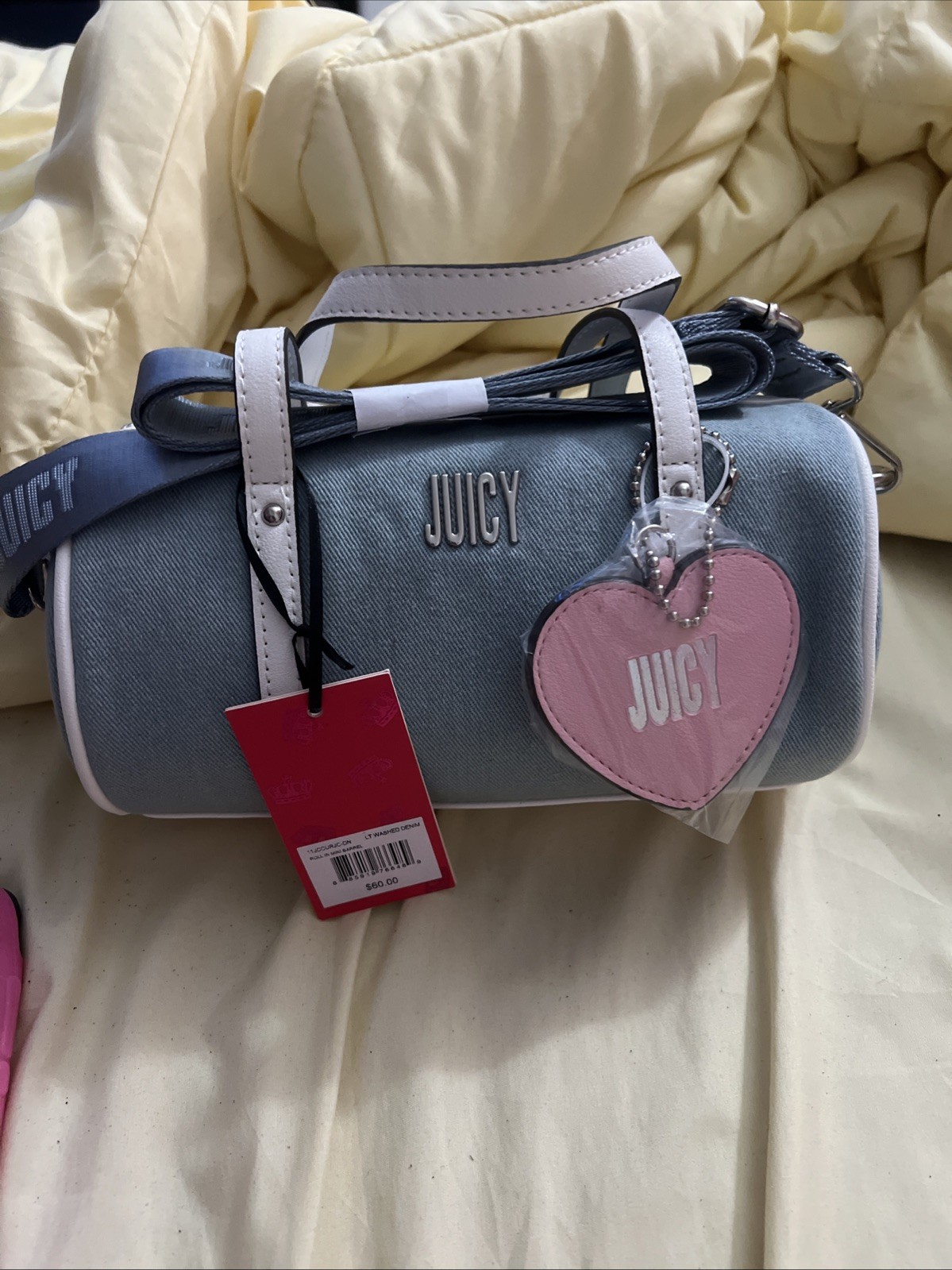 Juicy Couture Crossbody Bag Womens Mini Blue Denim