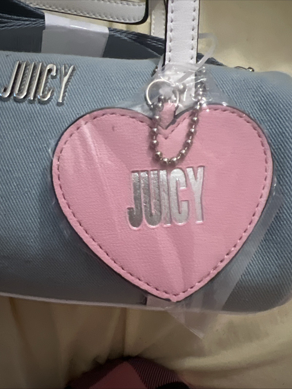 Juicy Couture Crossbody Bag Womens Mini Blue Denim - photo 4