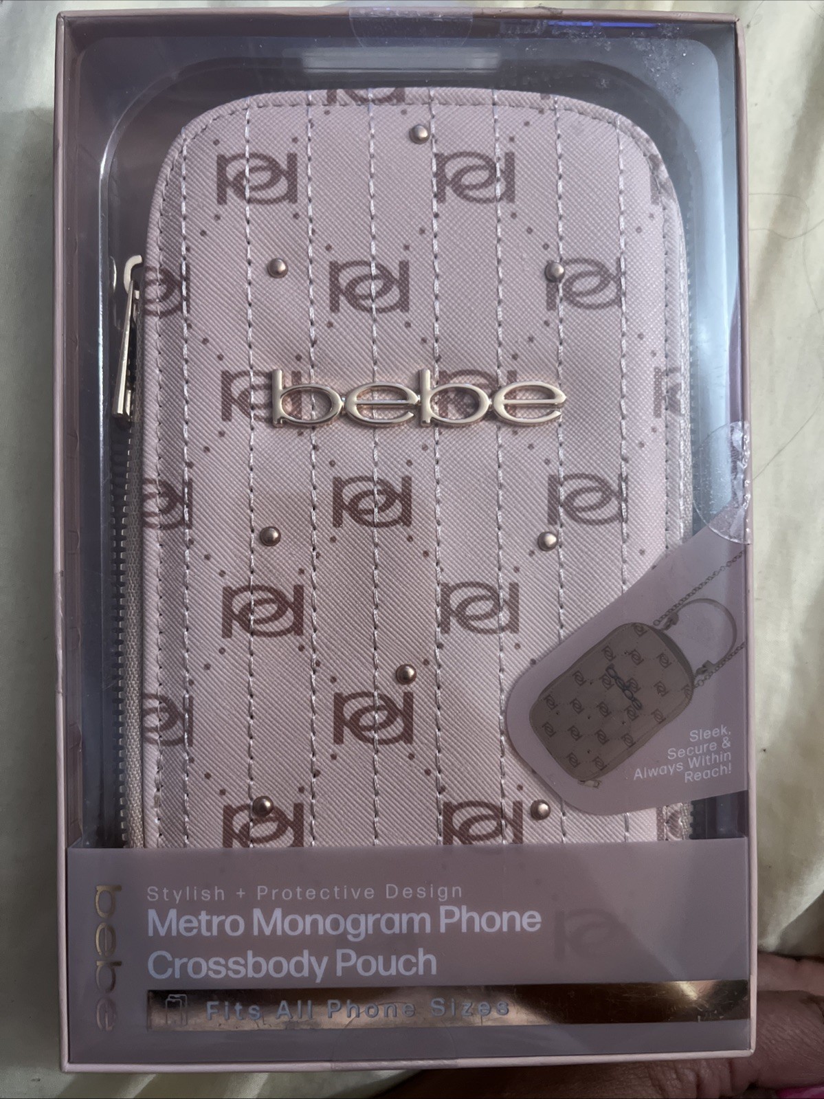 Bebe Metro Monogram Phone Crossbody Bag