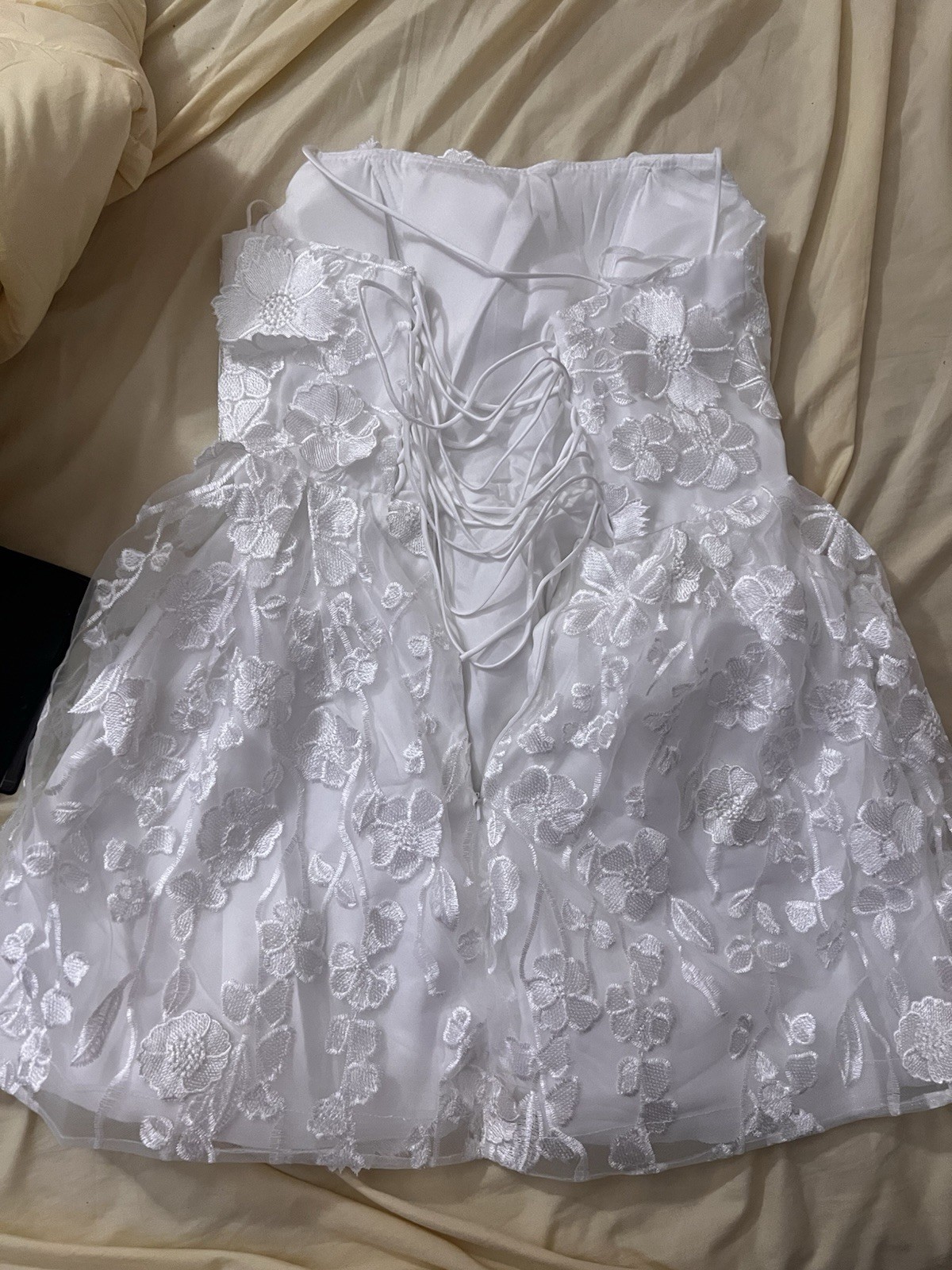 White Short Wedding Dress Size 8
