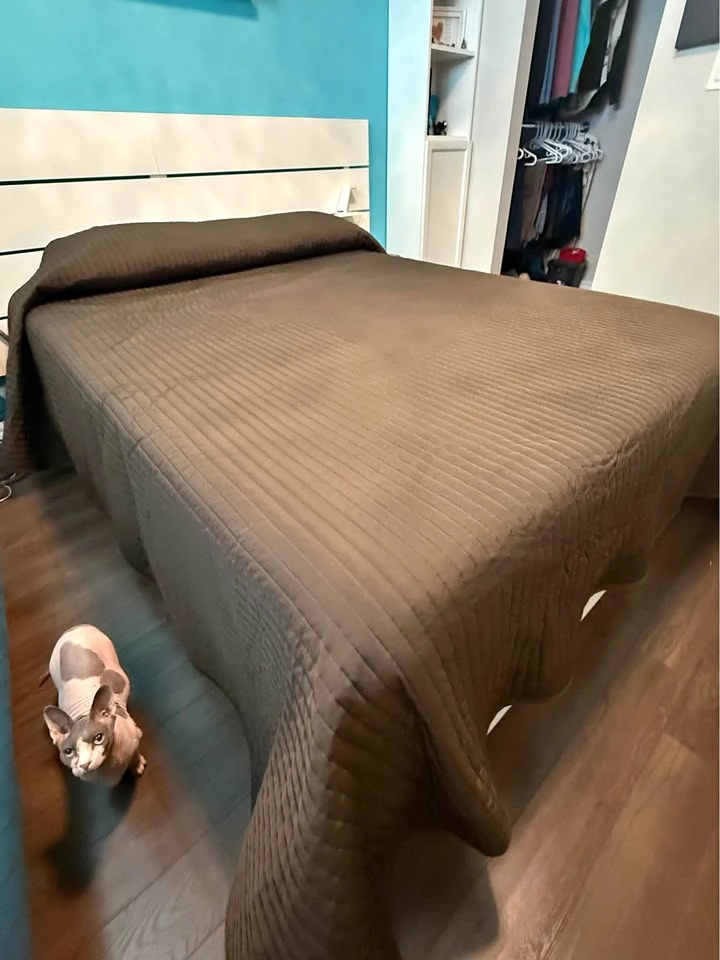 Reversible Brown Quilted Bedspread ⚽️