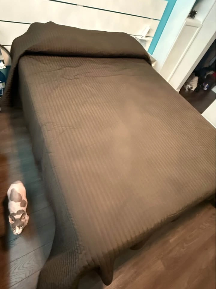 Reversible Brown Quilted Bedspread ⚽️ - photo 2