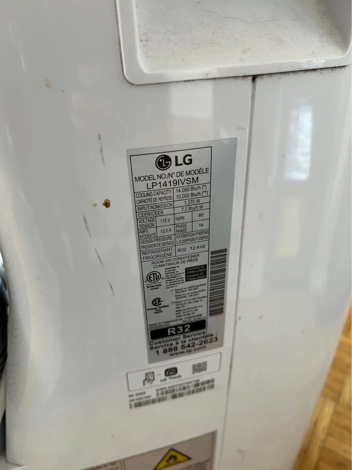 LG portable AC - 14000 BTU - photo 4