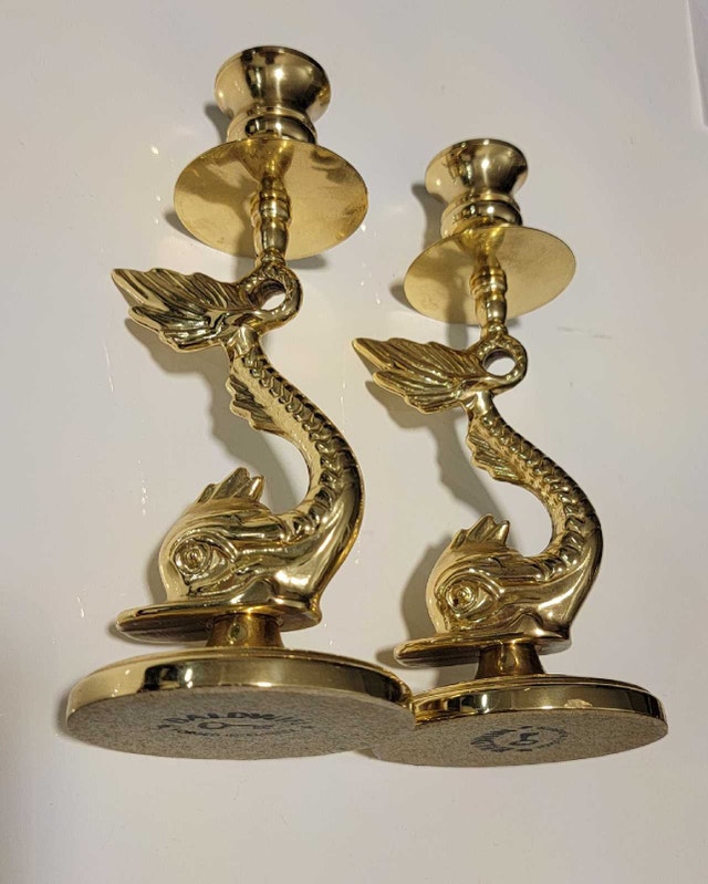 Baldwin solid brass candlestick holders - photo 4