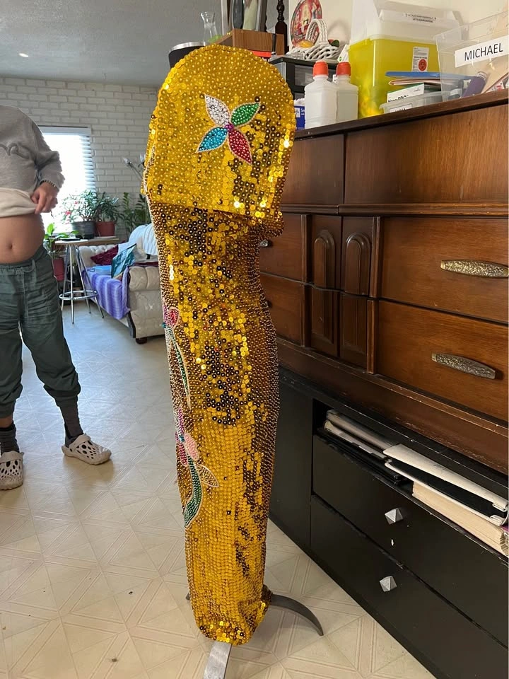⚽ Filipiniana gold sequined dress - photo 2