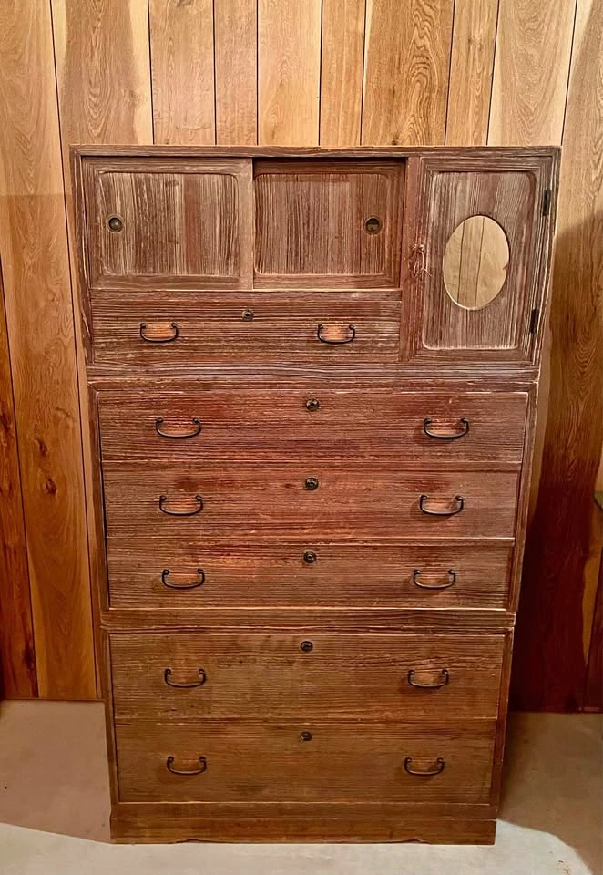 Japanese 3 pc Stacking Tansu (Chest of Drawers)