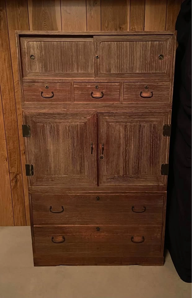 Japanese 3 pc Stacking Tansu (Chest of Drawers) - photo 2