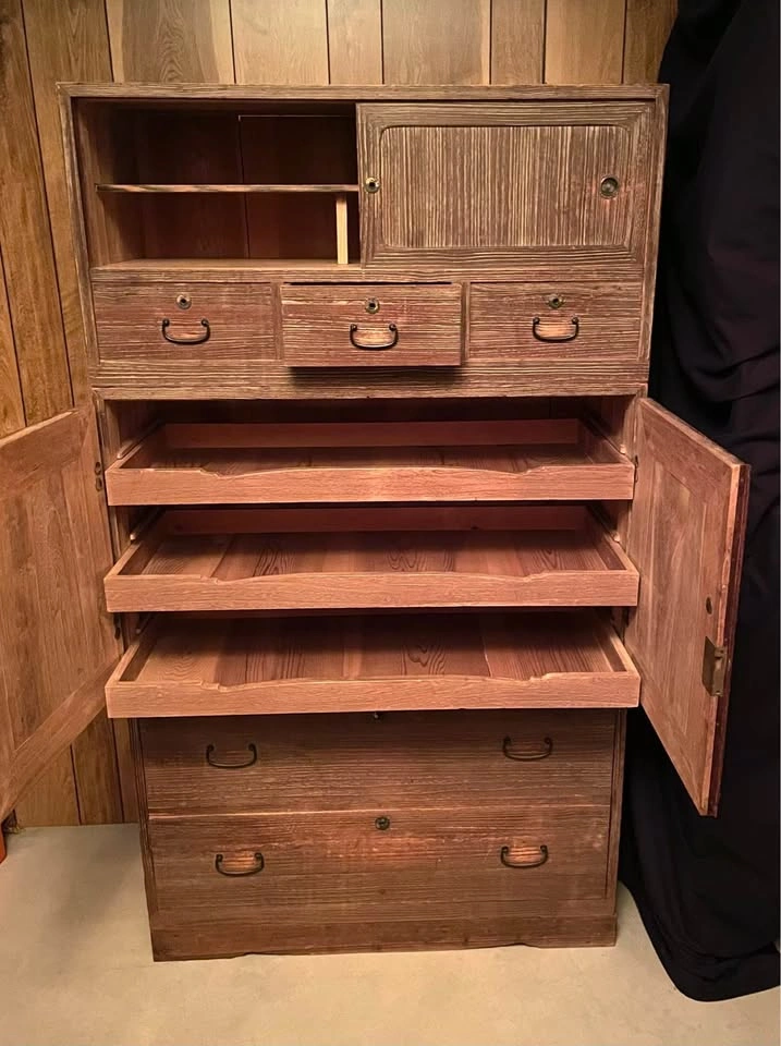 Japanese 3 pc Stacking Tansu (Chest of Drawers) - photo 3