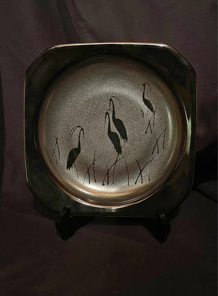 Heron Decorative Plate - Japanese