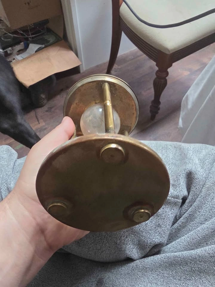 Large Vintage Brass Hourglass - photo 3