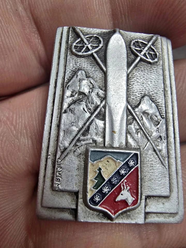 Vintage Megève France Ski Badge by A. Augis Lyon