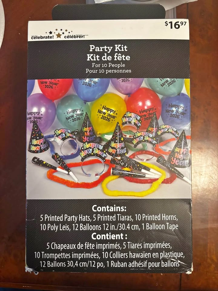 Celebrate! New Year 2026 Party Kit for 10 People