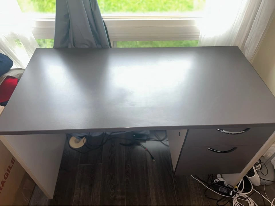 Office Desk with Drawer + Rolling Computer Chair (Bundle) - photo 3