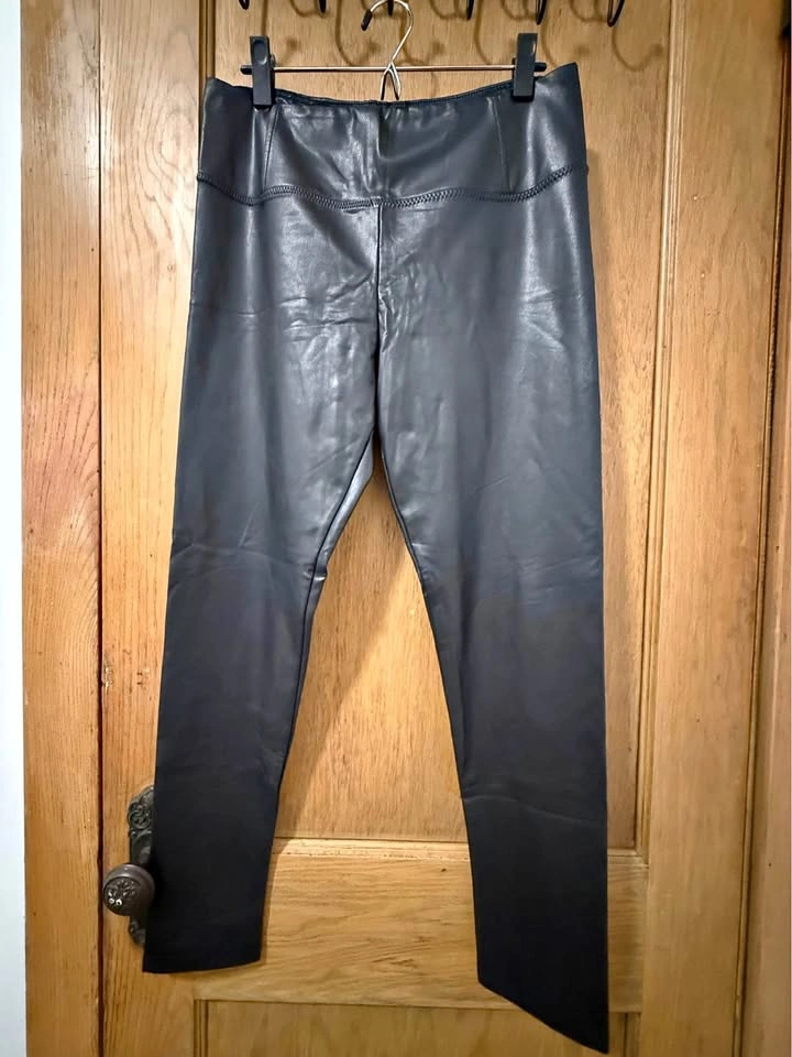 Seven For All Mankind - Large, black faux leather leggings