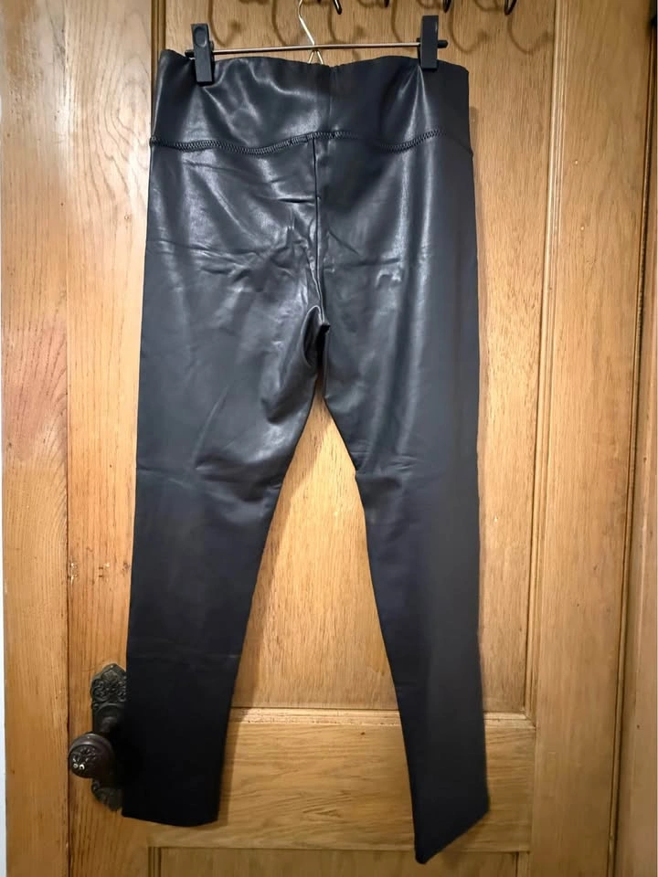 Seven For All Mankind - Large, black faux leather leggings - photo 2