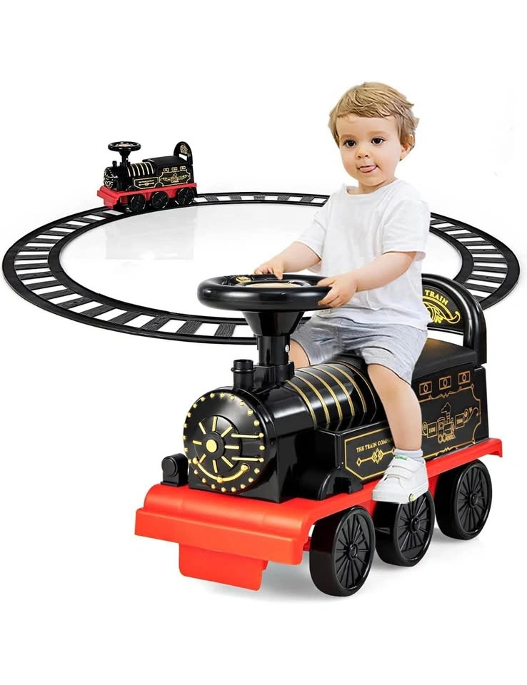 Kids Electric Ride-On Train w/ Lights & Sounds