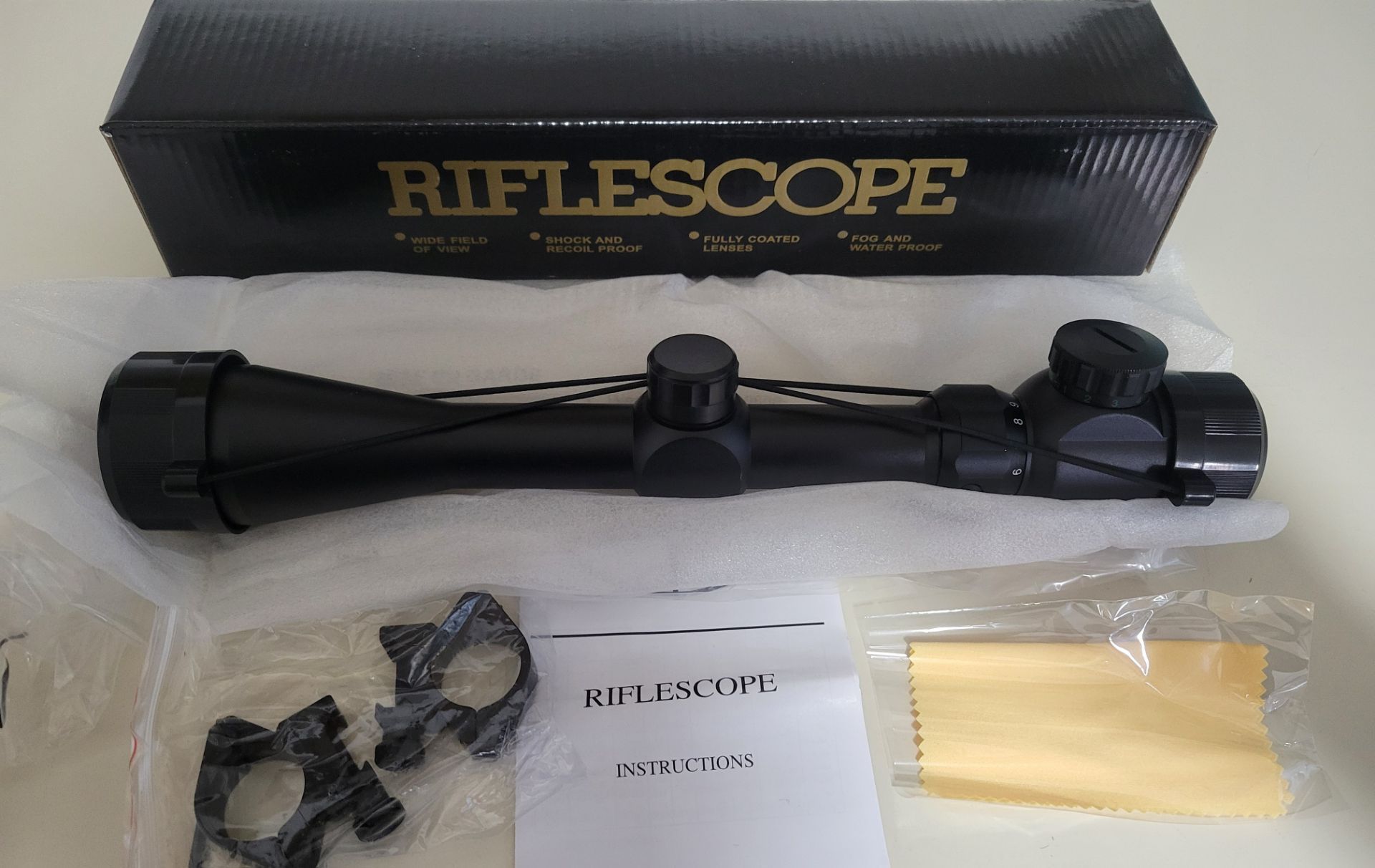 3-9x40EG Scope With Mounts Red Green Light Up Optics / NEW