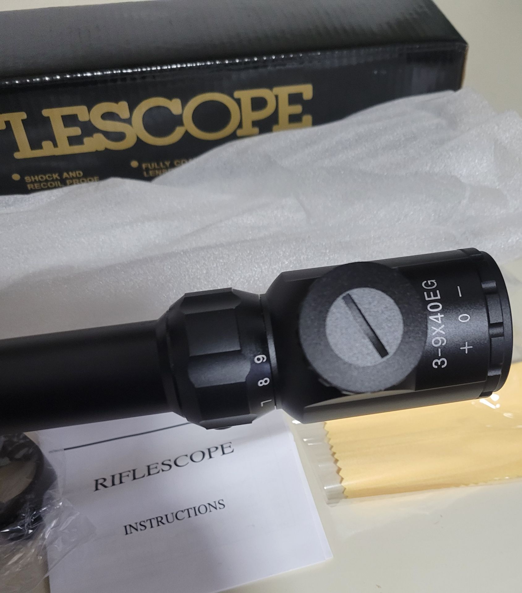 3-9x40EG Scope With Mounts Red Green Light Up Optics / NEW - photo 2